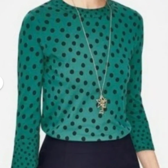 Boden Althea Polkadot, 3/4 sleeve jersey blouse - US size 16 - Picture 1 of 7
